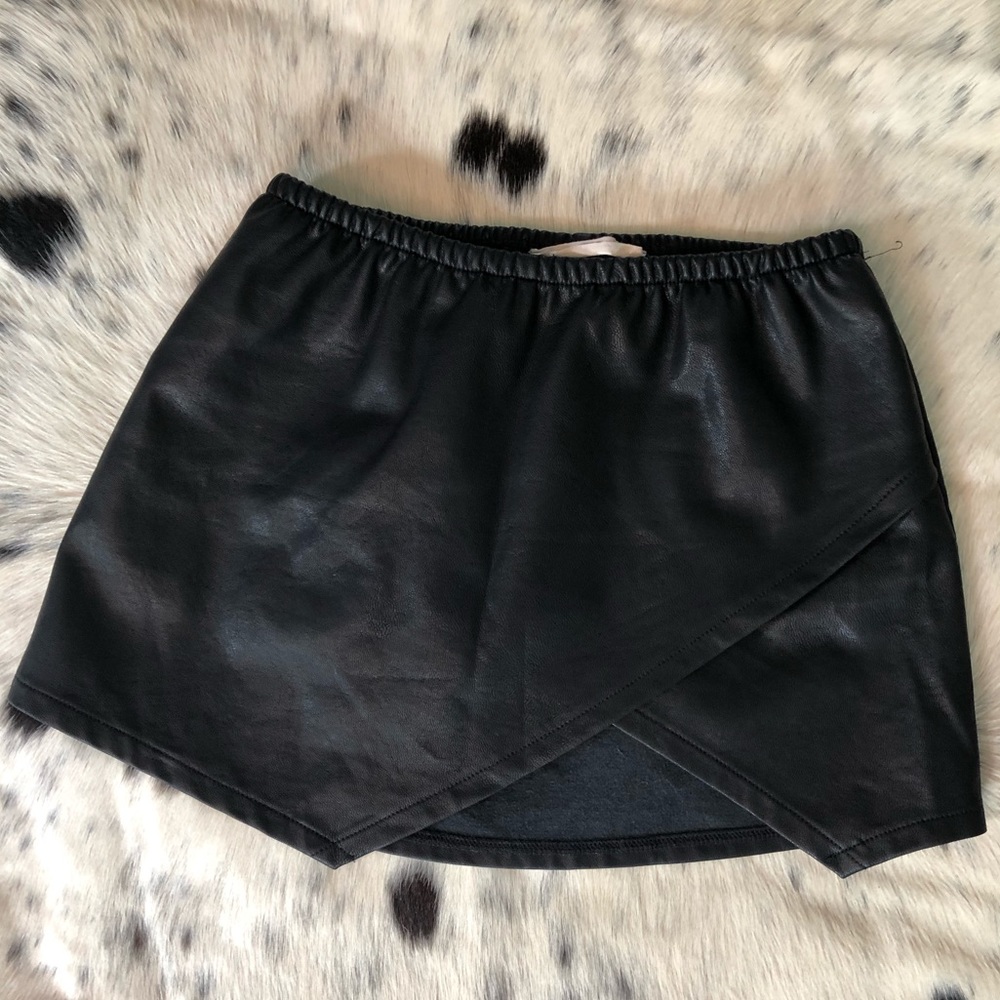 Leather Envelope Mini Skirt